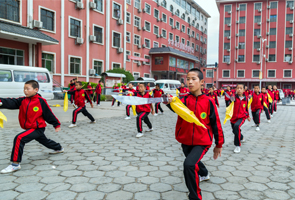 嵩山少林武术学校室外练功操场